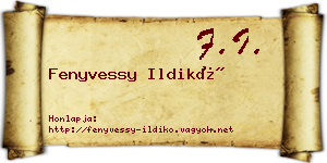 Fenyvessy Ildikó névjegykártya